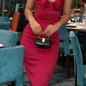 House of CB Fuchsia Midi Dress